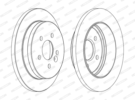 FERODO 1001389150 DDF1037C-SET - féktárcsa