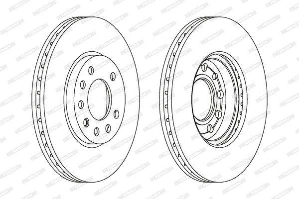 FERODO 1001388613 DDF1042C-SET - féktárcsa