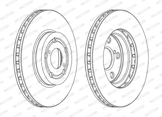 FERODO 1001388579 DDF1064C-SET - féktárcsa