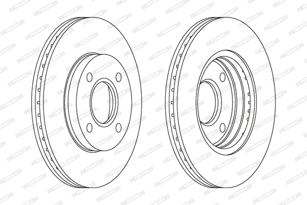 FERODO 1001389405 DDF1072C-SET - féktárcsa