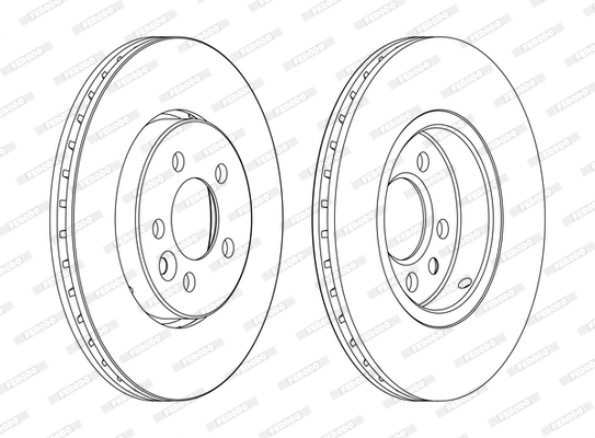 FERODO 1001389358 DDF1080C-SET - féktárcsa