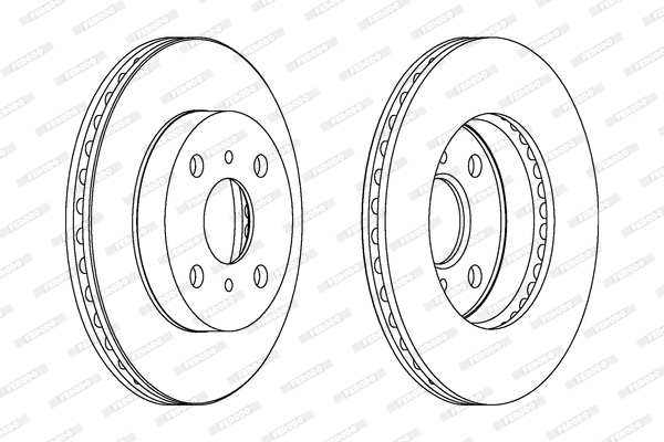 FERODO 1001389329 DDF1084C-SET - féktárcsa