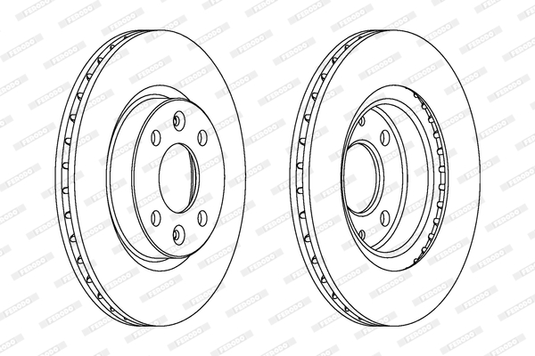 FERODO 1001389356 DDF1096C-SET - féktárcsa