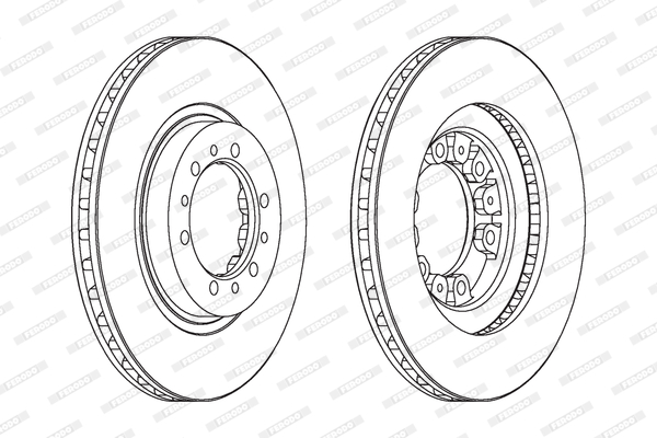 FERODO 1001388574 DDF1109-SET - féktárcsa