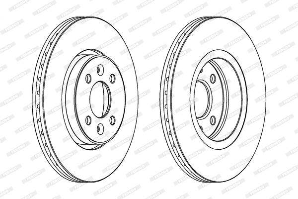 FERODO 1001389357 DDF1124C-SET - féktárcsa