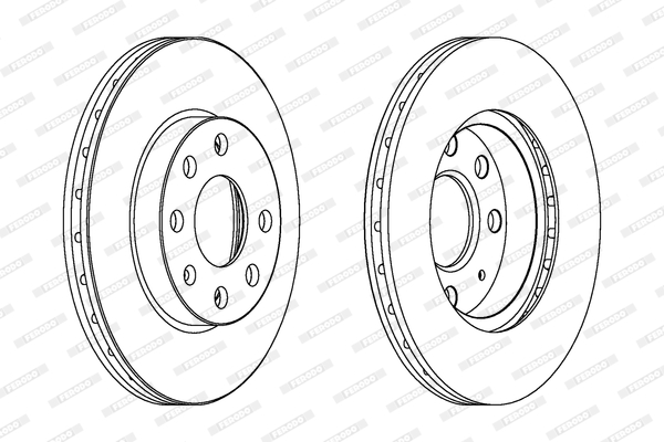 FERODO 1001388909 DDF1130C-SET - féktárcsa