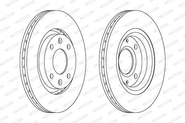 FERODO 1001927889 DDF1140-SET - féktárcsa