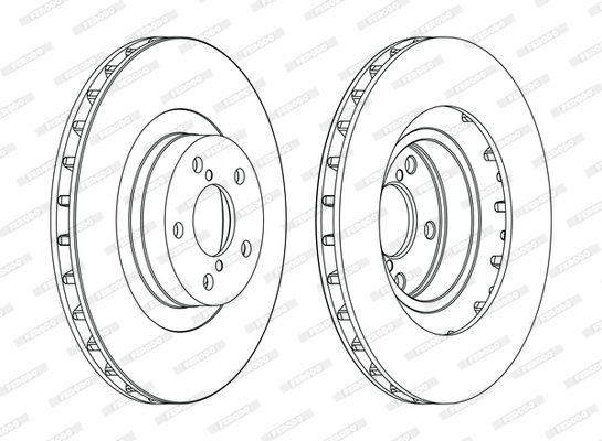 FERODO 1001389346 DDF1175C-SET - féktárcsa