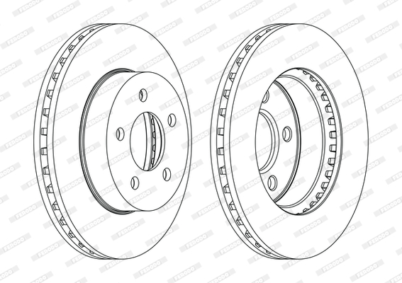 FERODO DDF1184C-SET Féktárcsa (Ár 2db-ra, készlet)