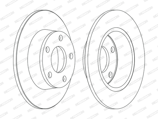 FERODO 1001388598 DDF1190C-SET - féktárcsa