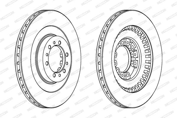 FERODO DDF1212-SET Féktárcsa (Ár 2db-ra, készlet)