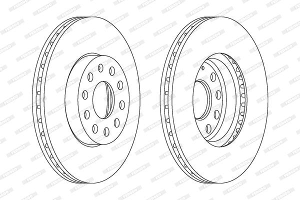 FERODO 1001926931 DDF1218-SET - féktárcsa