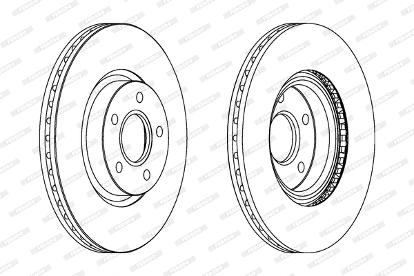 FERODO DDF1225C-SET Féktárcsa (Ár 2db-ra, készlet)