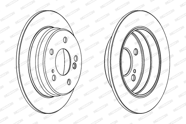 FERODO 1001388707 DDF122C-SET - féktárcsa