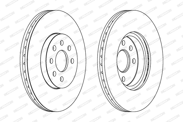 FERODO DDF1236C DDF1236C FÉKTÁRCSA  - DOUBLE PACK - 2DB/CIKKSZÁM