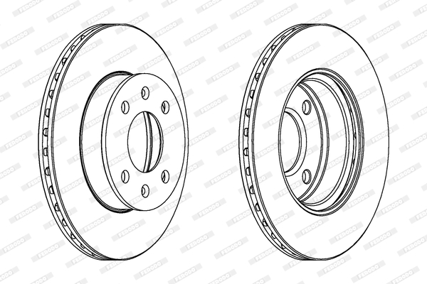 FERODO 1001389166 DDF1268C-SET - féktárcsa