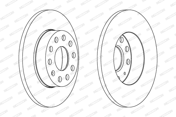 FERODO 1001389318 DDF1276C-SET - féktárcsa