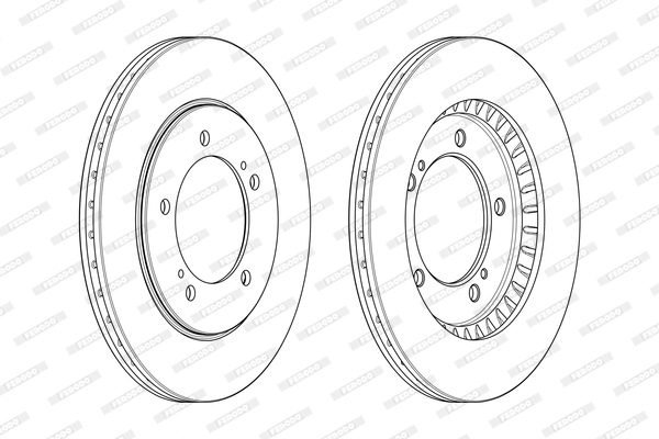 FERODO 1001389080 DDF1282-SET - féktárcsa