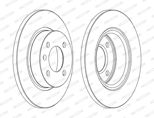 FERODO DDF1283C-SET Féktárcsa (Ár 2db-ra, készlet)