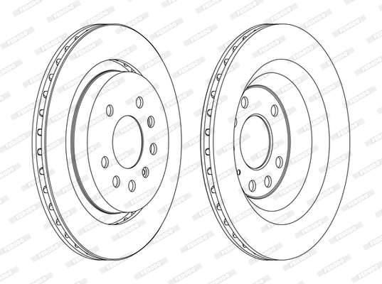 FERODO 1001389089 DDF1289C-SET - féktárcsa