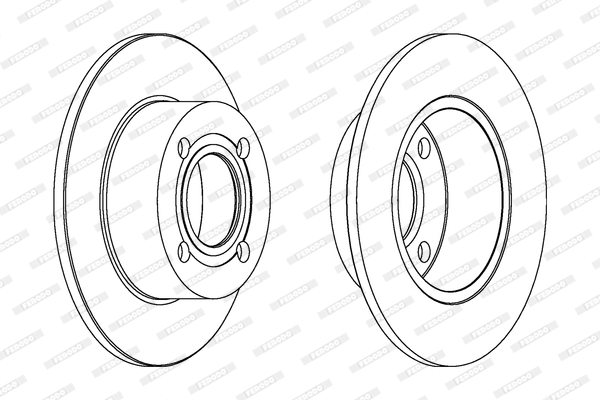 FERODO 1001388715 DDF128C-SET - féktárcsa