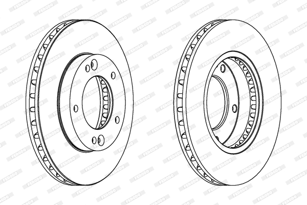 FERODO 1001389167 DDF1290C-SET - féktárcsa