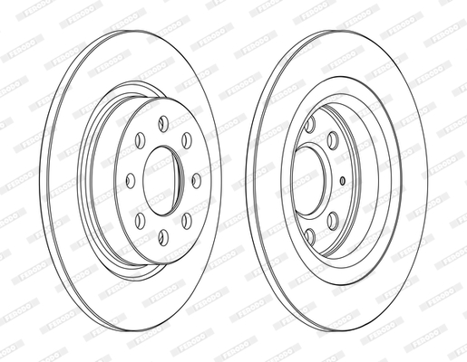 FERODO DDF1299C-SET Féktárcsa (Ár 2db-ra, készlet)