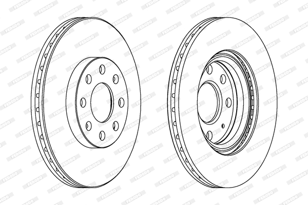 FERODO 1001389247 DDF1304C-SET - féktárcsa