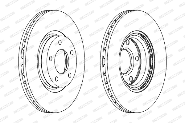 FERODO 1001388813 DDF1312C-SET - féktárcsa