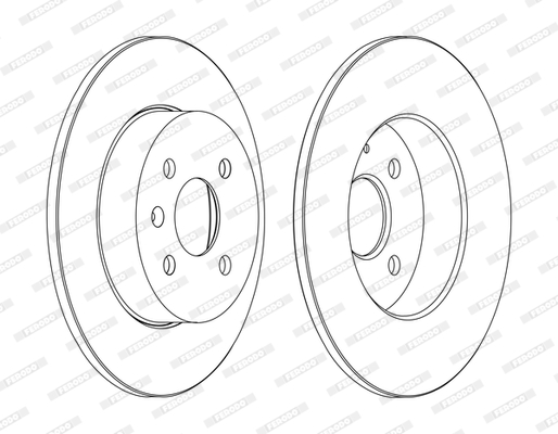 FERODO 1001389101 DDF1313C-SET - féktárcsa