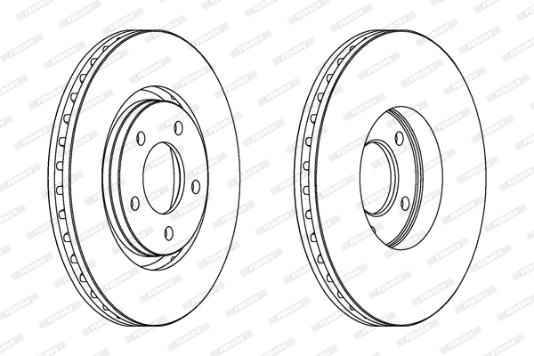 FERODO 1001389037 DDF1372C-SET - féktárcsa