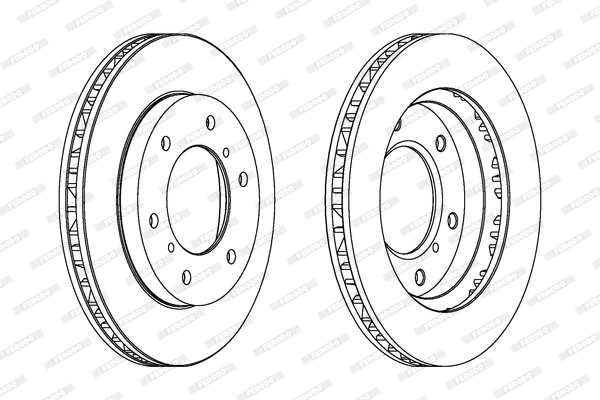 FERODO 1001388872 DDF1384C-SET - féktárcsa