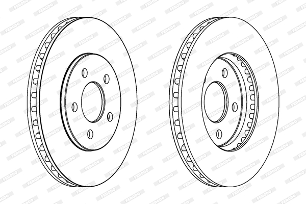 FERODO DDF1407-SET Féktárcsa (Ár 2db-ra, készlet)