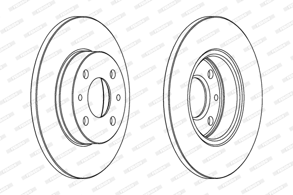 FERODO 1001388847 DDF140C-SET - féktárcsa