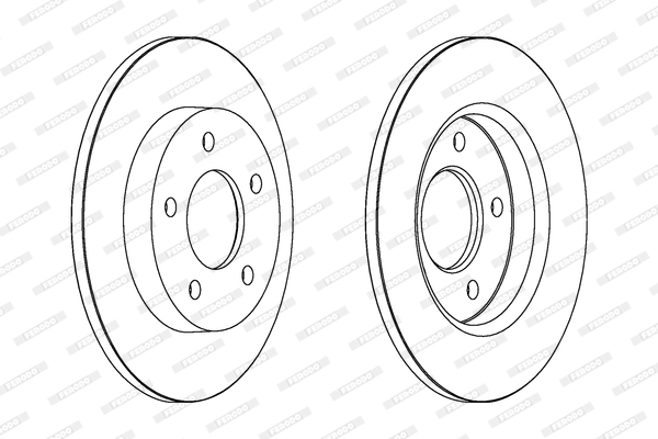 FERODO 1001388822 DDF1420C-SET - féktárcsa