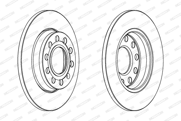 FERODO 1001388620 DDF1425C-SET - féktárcsa