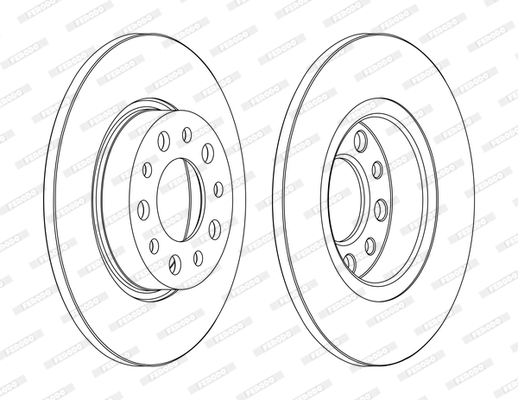 FERODO DDF1450C-SET Féktárcsa (Ár 2db-ra, készlet)