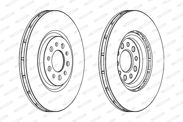 FERODO DDF1453C-SET Féktárcsa (Ár 2db-ra, készlet)