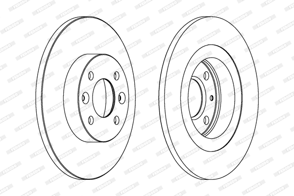 FERODO 1001389507 DDF1502C-SET - féktárcsa