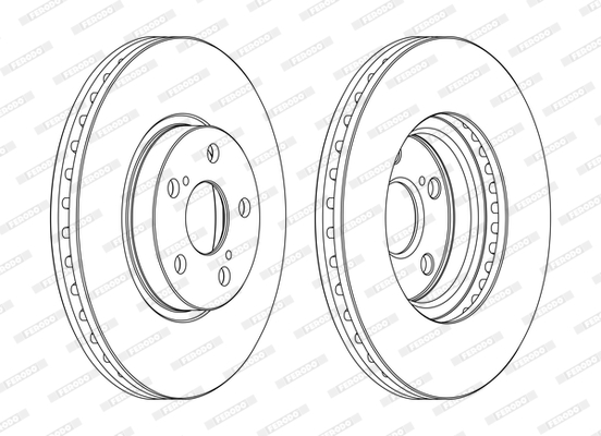 FERODO DDF1508C-SET Féktárcsa (Ár 2db-ra, készlet)