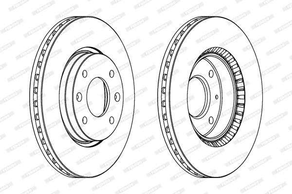 FERODO DDF1522-SET Féktárcsa (Ár 2db-ra, készlet)