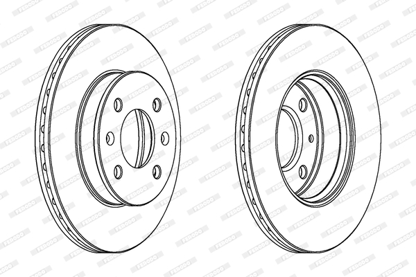 FERODO DDF1529C-SET Féktárcsa (Ár 2db-ra, készlet)