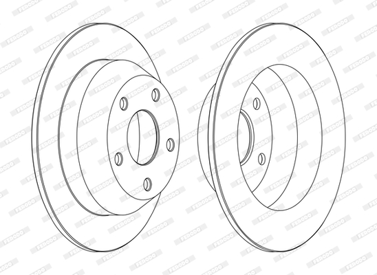 FERODO DDF1553C-SET Féktárcsa (Ár 2db-ra, készlet)