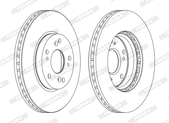 FERODO 1001389093 DDF1557C-SET - féktárcsa