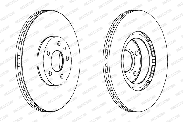 FERODO 1001389019 DDF156C-SET - féktárcsa