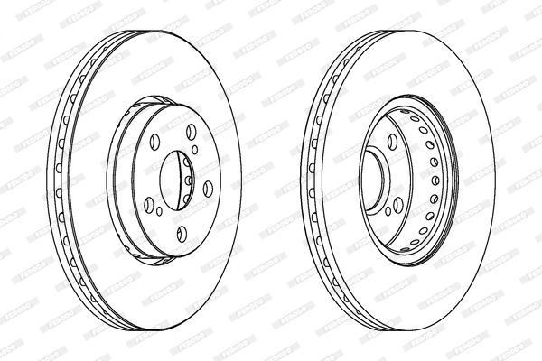 FERODO 1001389313 DDF1575C-SET - féktárcsa