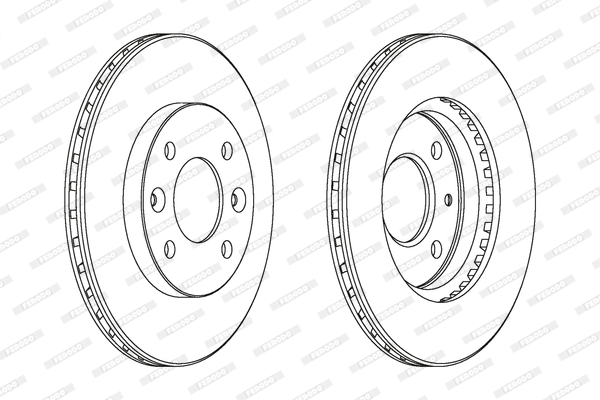 FERODO 1001388751 DDF158C-SET - féktárcsa