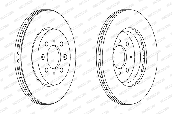 FERODO 1001389533 DDF1610C-SET - féktárcsa