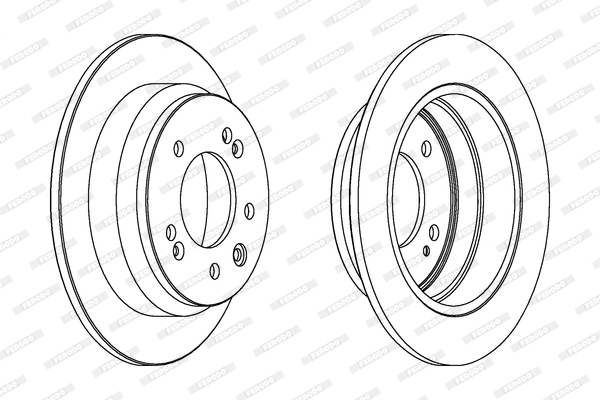 FERODO DDF1618C-SET Féktárcsa (Ár 2db-ra, készlet)