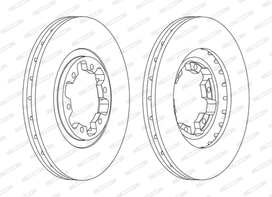 FERODO DDF1626C-SET Féktárcsa (Ár 2db-ra, készlet)